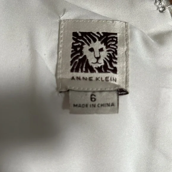Anne Klein white & tan sleeveless career dress size 6. - Picture 7 of 9